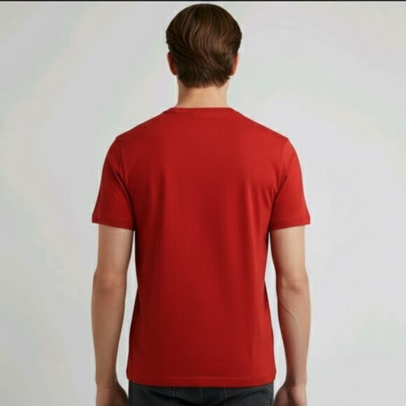 Tommy Hilfiger Men’s Barn Red TH Flag Logo T-Shirt - L - NWT - Picture 2 of 7